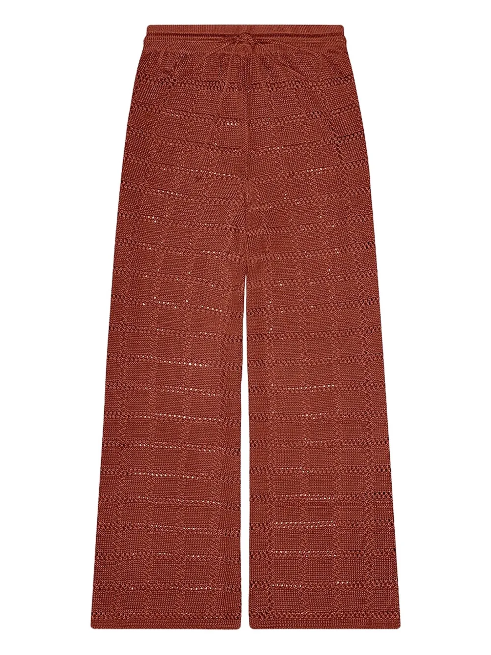 Calle Del Mar grid-pattern knitted trousers | Red | Image 1