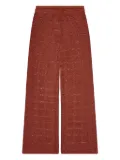 Calle Del Mar grid-pattern knitted trousers - Red