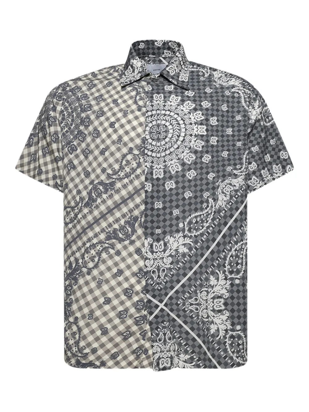 RHUDE bandana-print gingham-pattern shirt | Black | Image 1