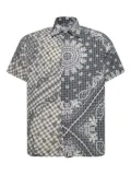 RHUDE bandana-print gingham-pattern shirt - Black