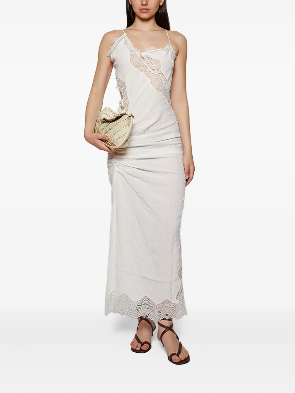 Christopher Esber lace-insert cami dress Wit