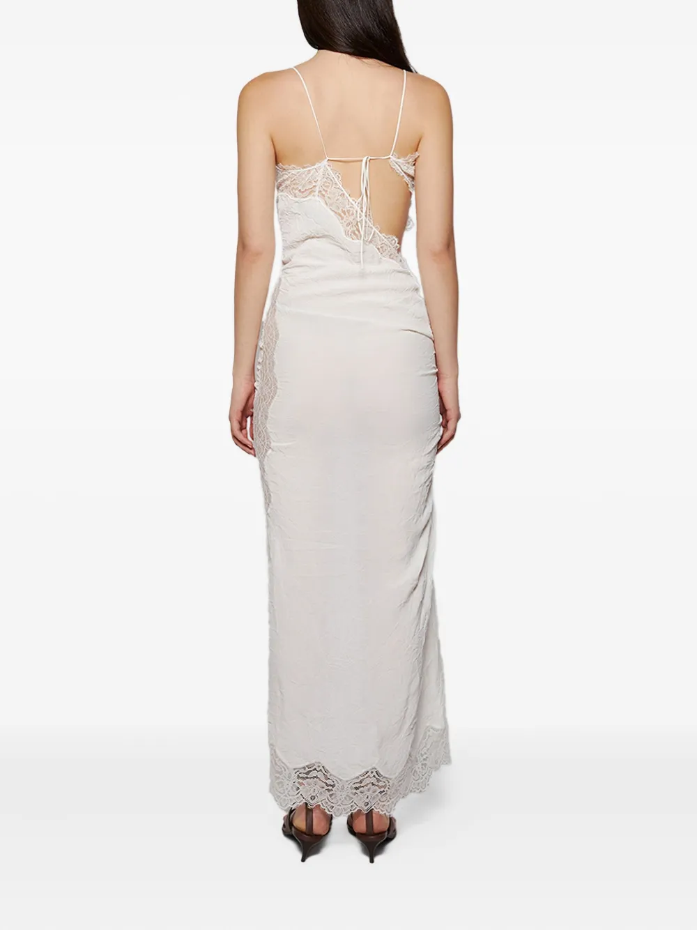 Christopher Esber lace-insert cami dress Wit
