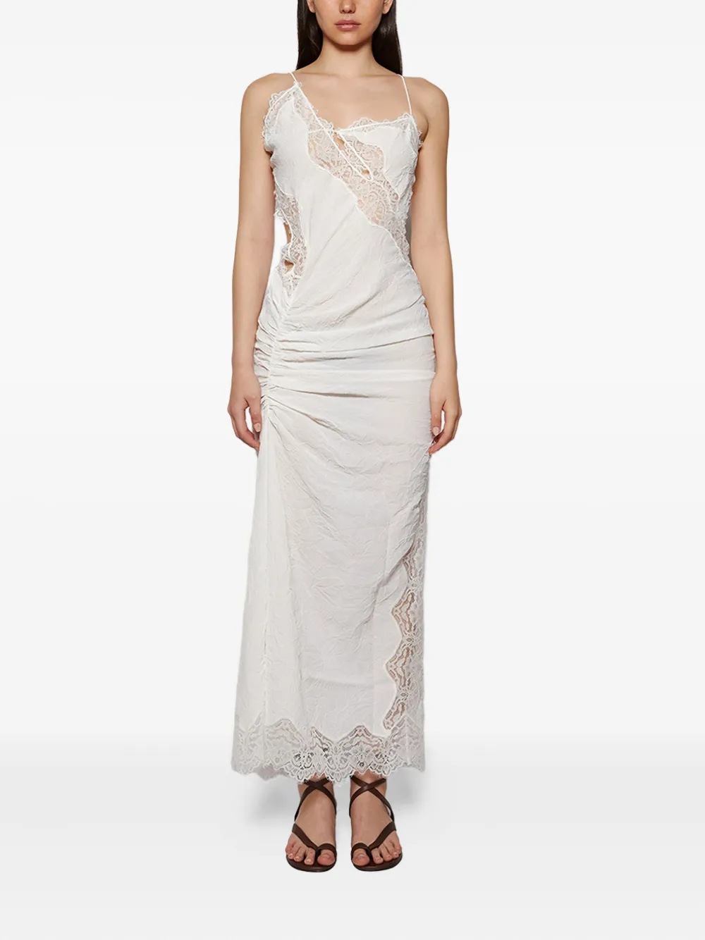 Christopher Esber lace-insert cami dress Wit