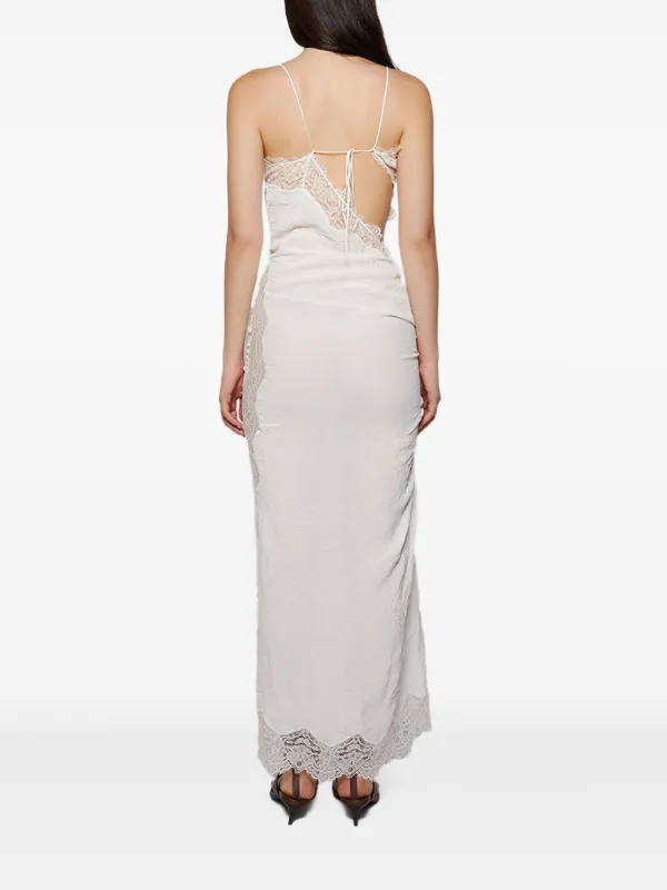 lace silk dress white St. Phoenix Corset Dress Pre-order / Black / S main image 1