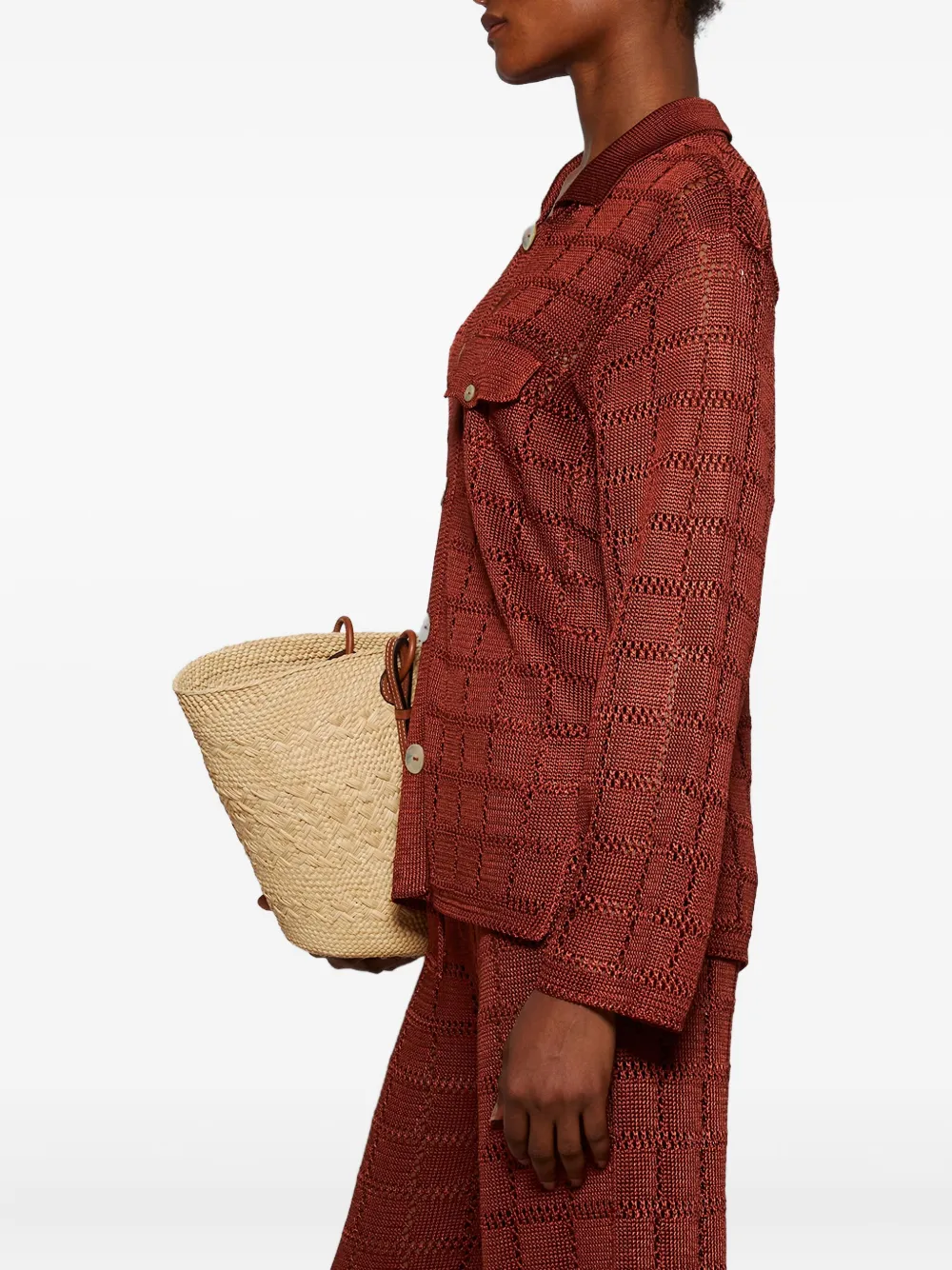 Calle Del Mar Long-sleeve Grid-pattern Shirt In Red