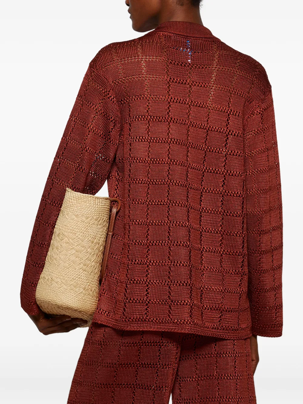 Calle Del Mar Long-sleeve Grid-pattern Shirt In Red