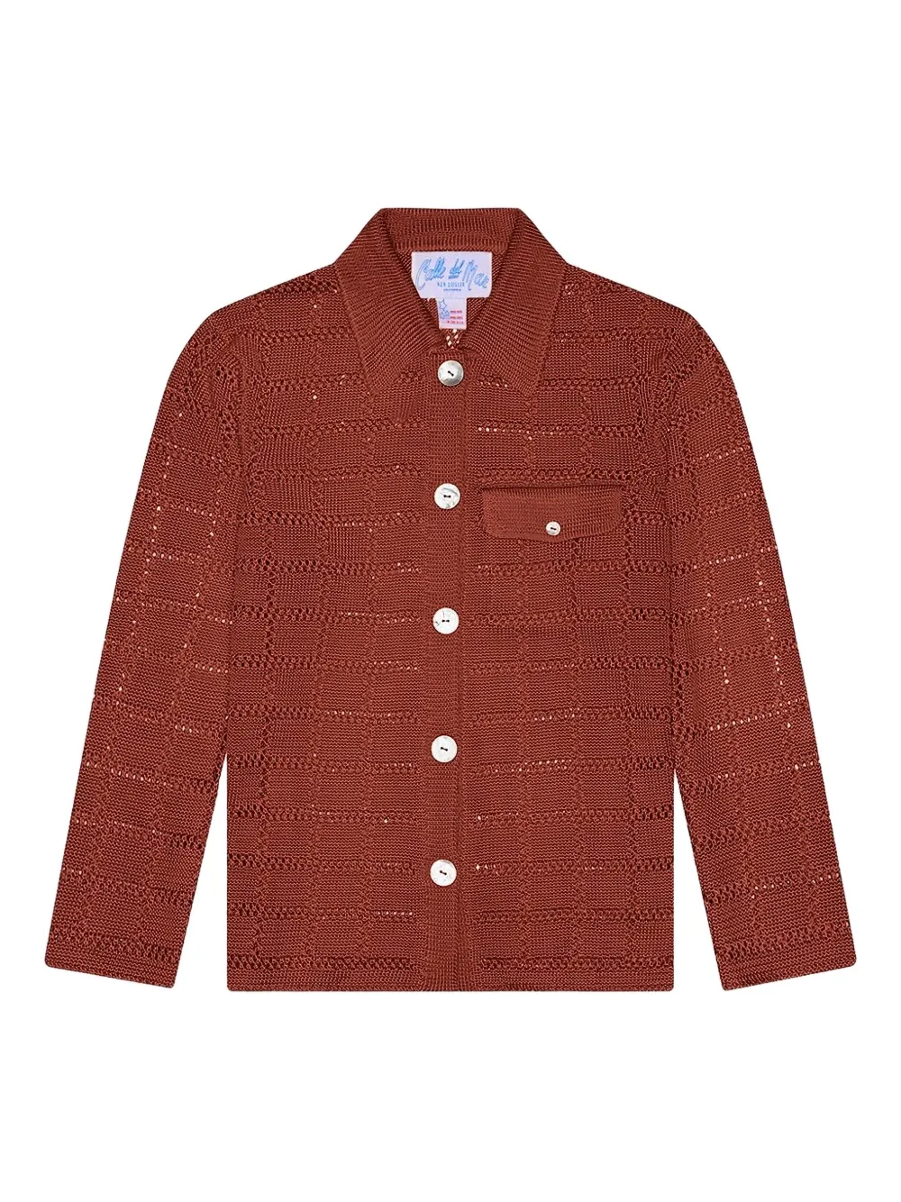 Calle Del Mar long-sleeve grid-pattern shirt | Red | Image 1