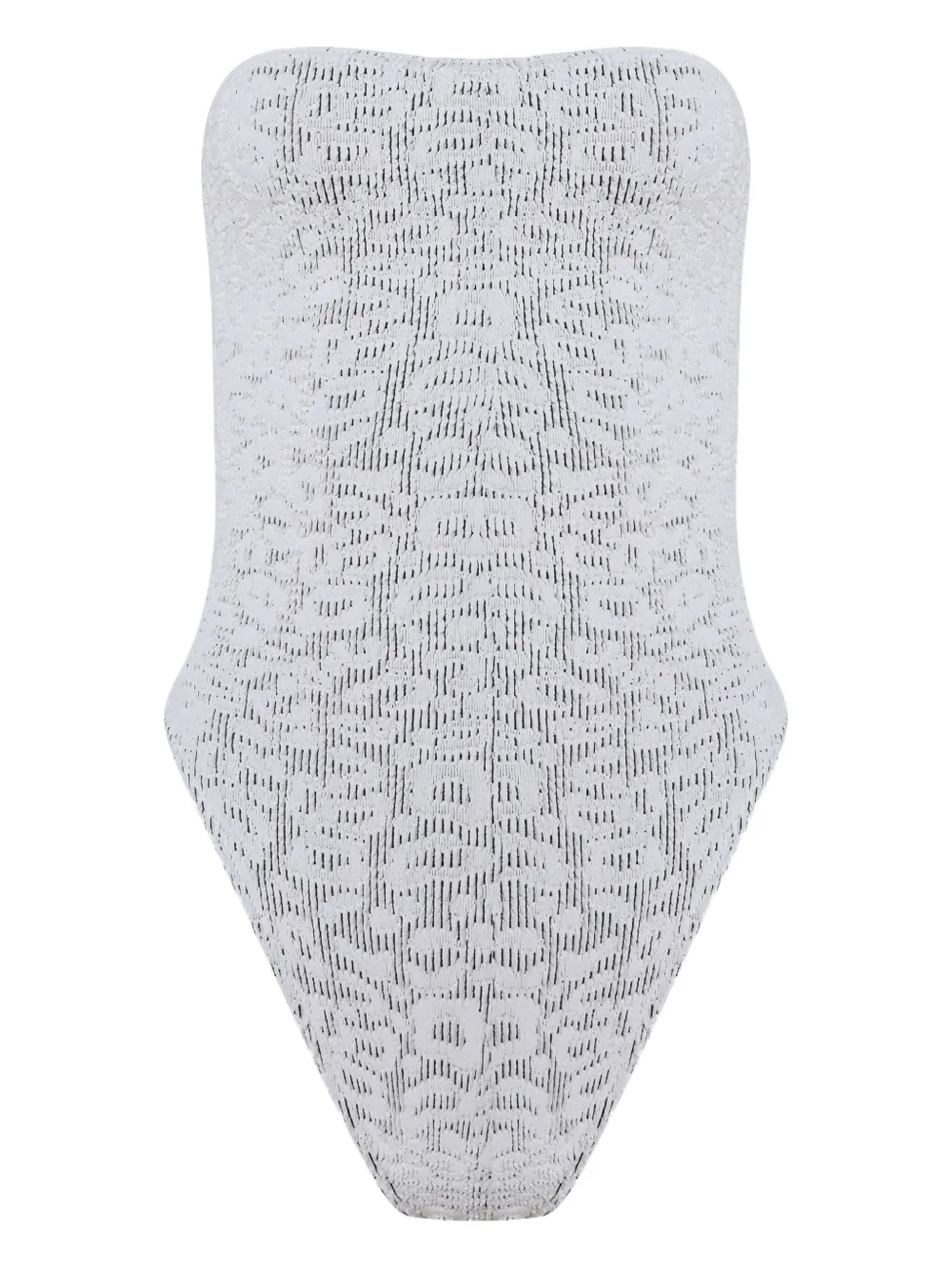 Bond-eye Fane leopard-print strapless swimsuit | White | Image 1