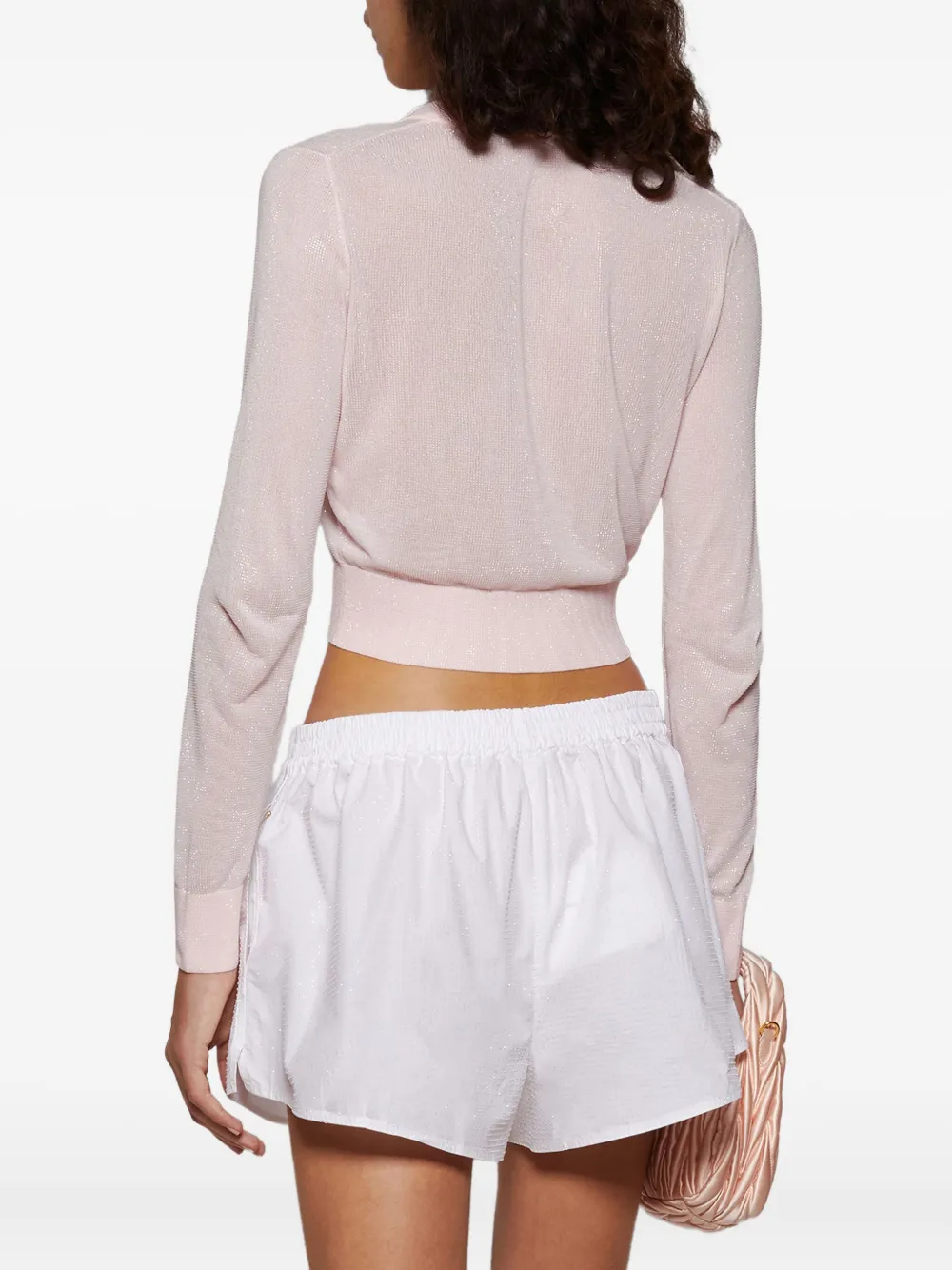 Alexander Wang Vest verfraaid met kralen en ronde hals Roze