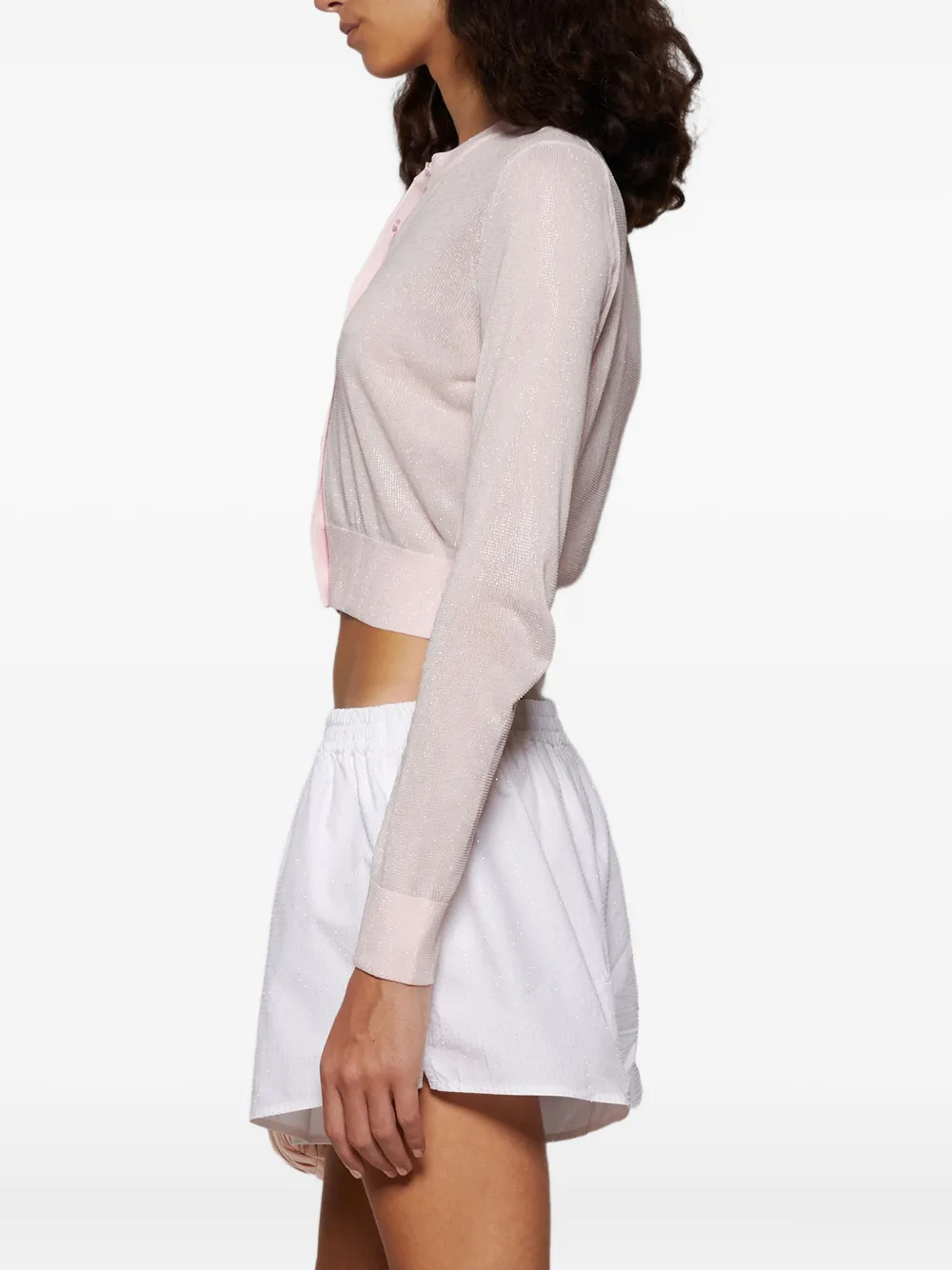 Alexander Wang Vest verfraaid met kralen en ronde hals Roze