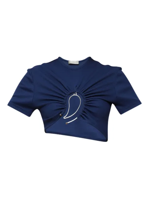 Christopher Esber ruched ring-detail top