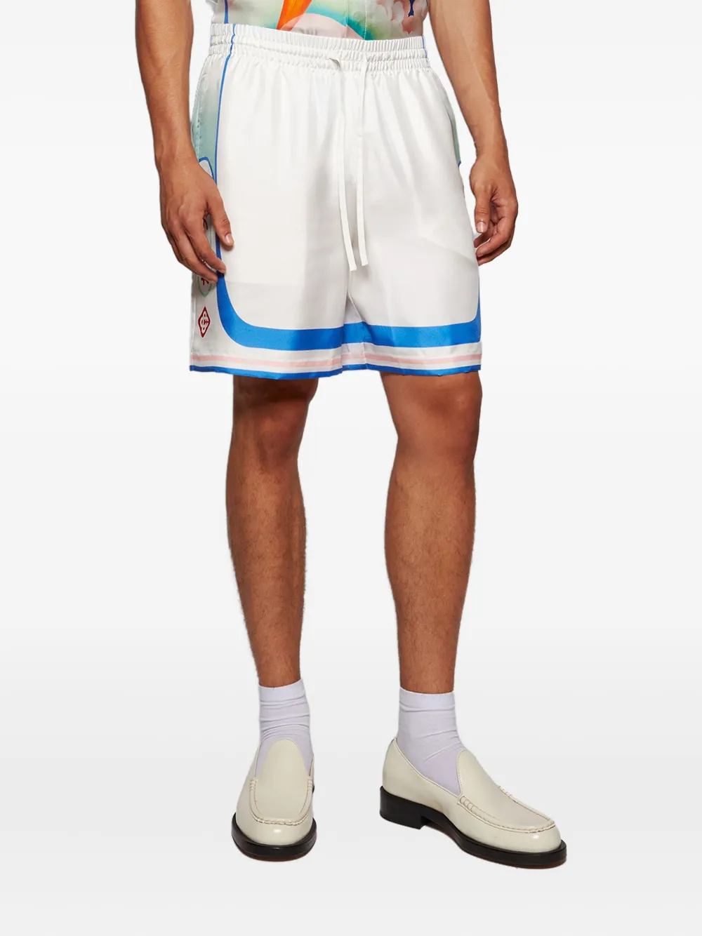 Casablanca Shorts met trekkoord Wit