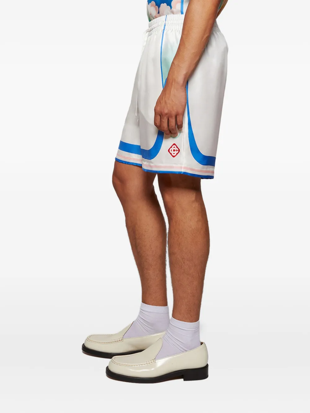 Casablanca Shorts met trekkoord Wit