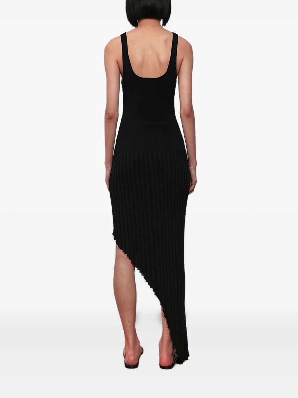 Christopher Esber Slashed Asymmetric Dress In Black