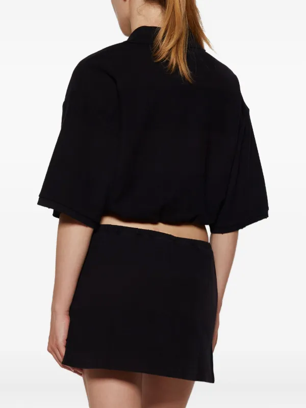 Alexander Wang クロップド ポロシャツ | ブラック | FARFETCH JP