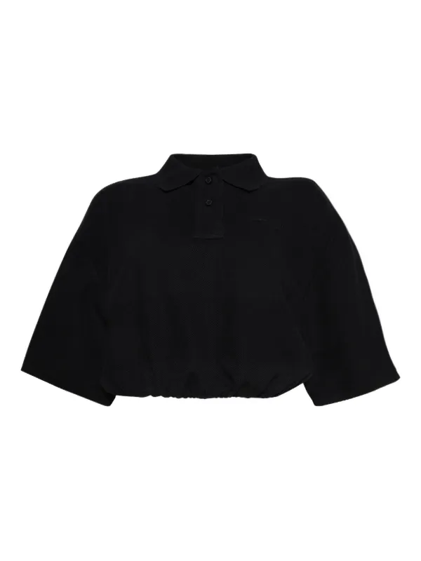 Alexander Wang クロップド ポロシャツ | ブラック | FARFETCH JP