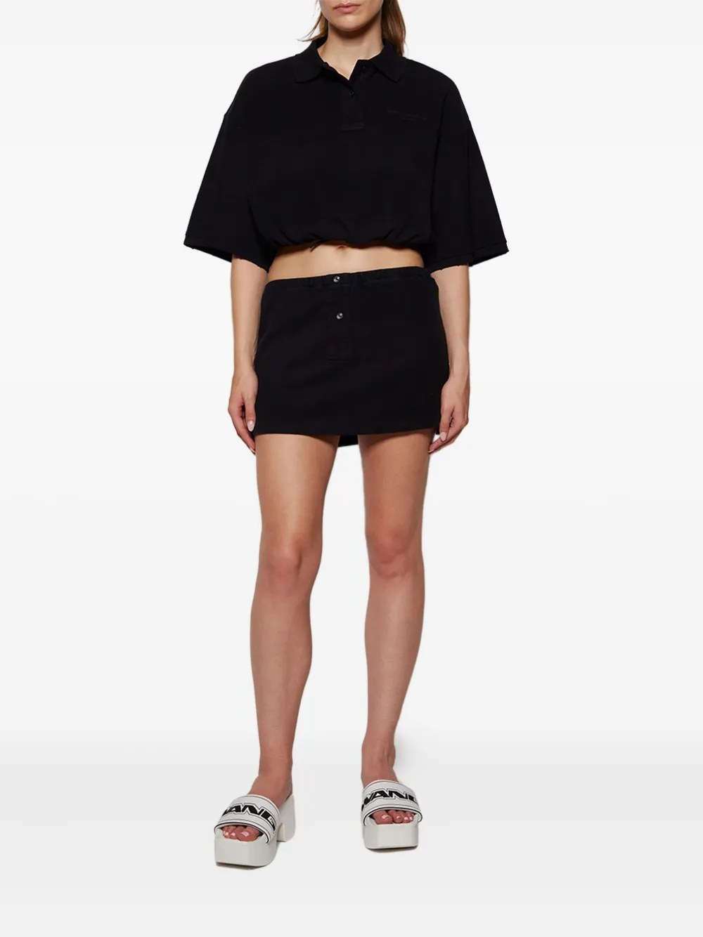 Alexanderwang.t Cropped poloshirt - Zwart