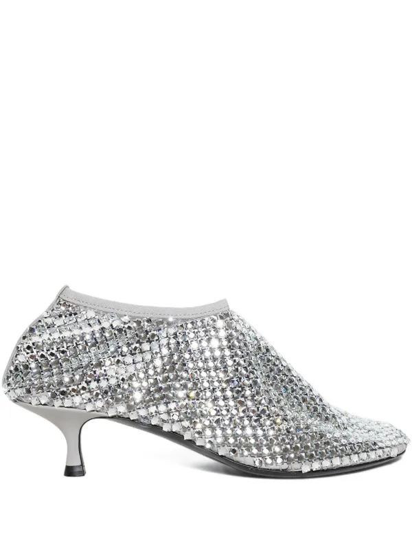 Christopher Esber 50mm Crystal-embellished Heeled Pumps in Grey