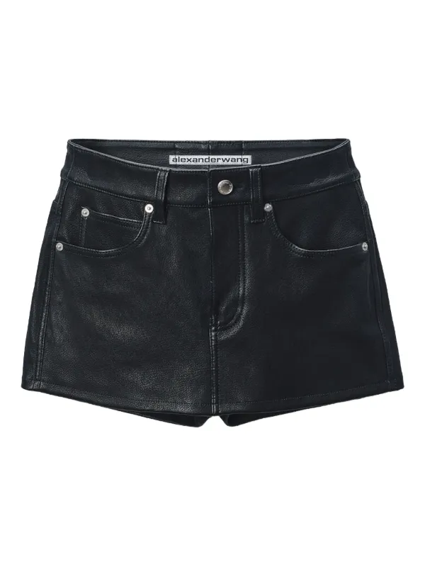 Alexander Wang Cotton-blend Mini Skirt in Black