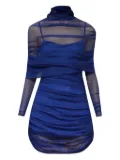 Christopher Esber sheer draped mini dress - Blue