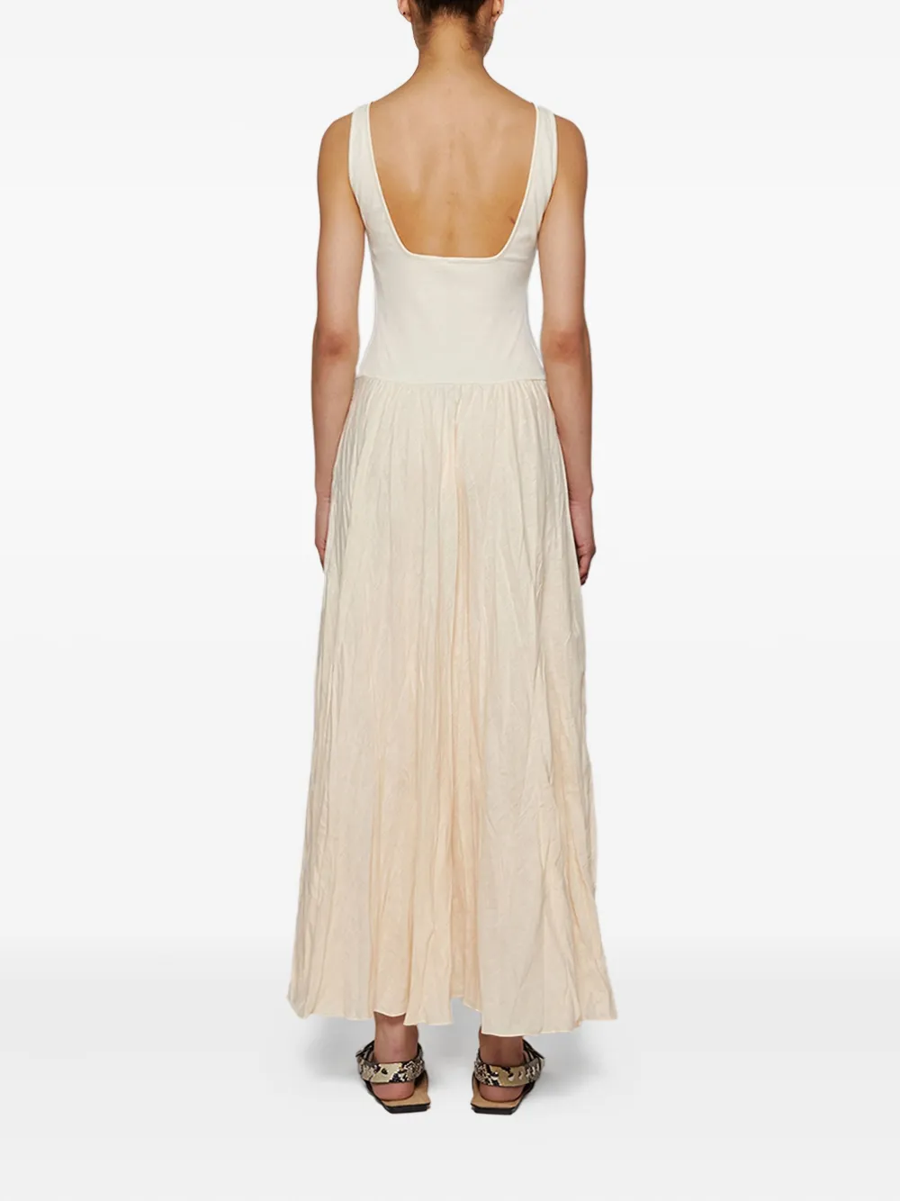 Johanna Ortiz Mariner maxi-jurk met vierkante hals Beige