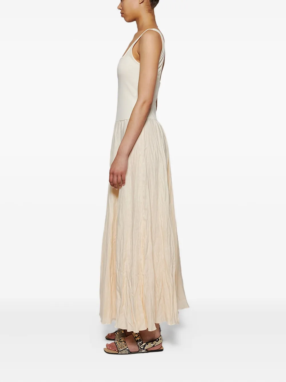 Johanna Ortiz Mariner maxi-jurk met vierkante hals Beige