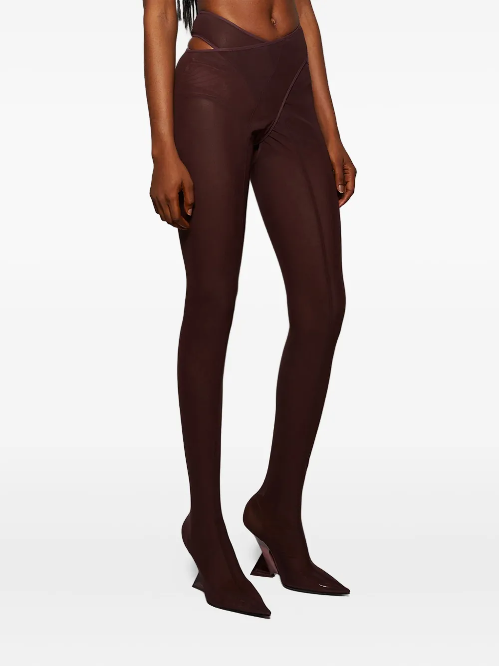 The Attico 105mm Cheopissima thigh high boot Bruin