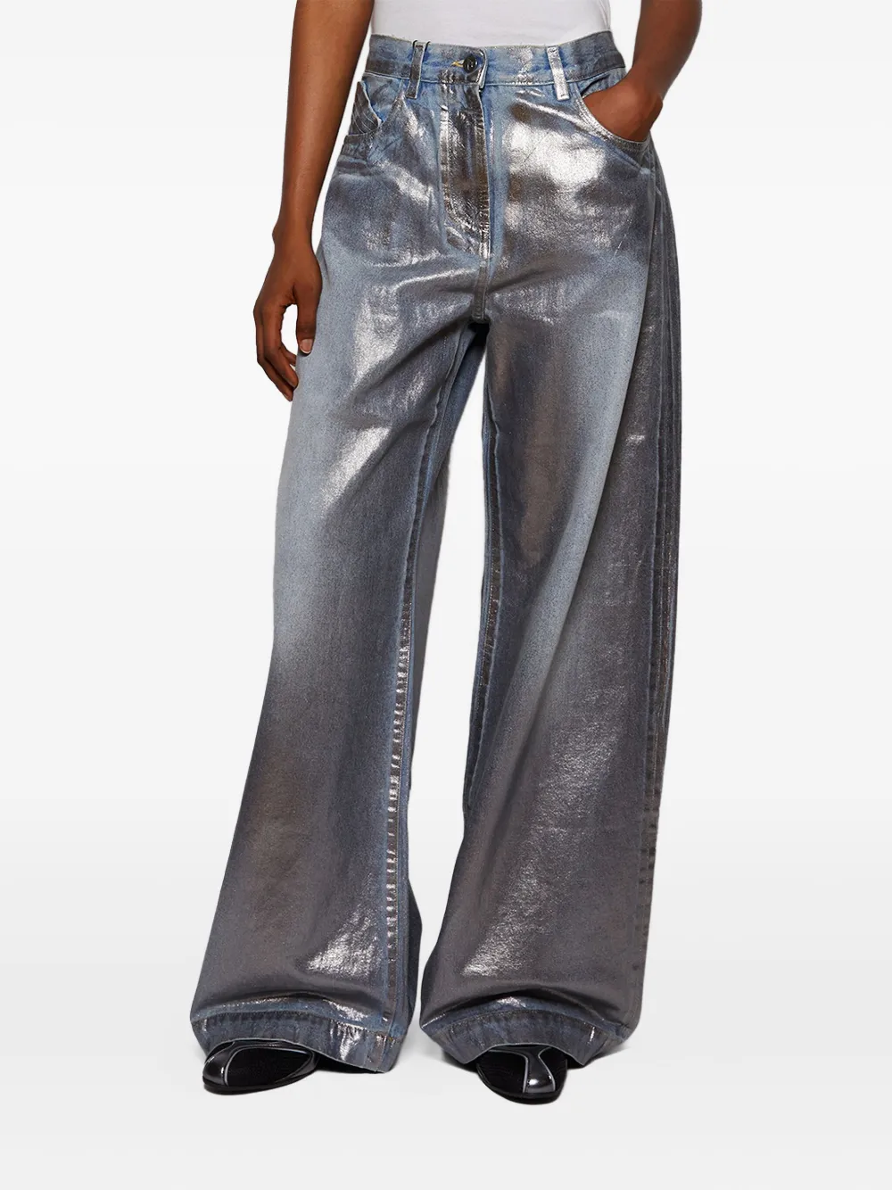  The Attico Belt-loops Jeans - Silver 