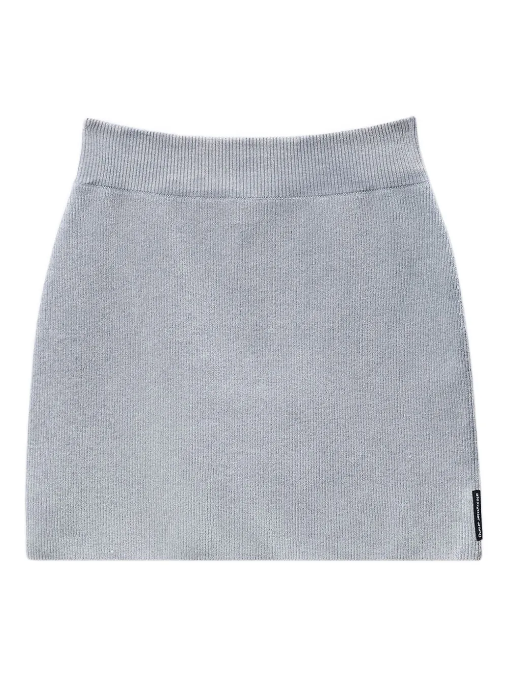 Alexander Wang Mini Skirt With Embossed Logo In Gray
