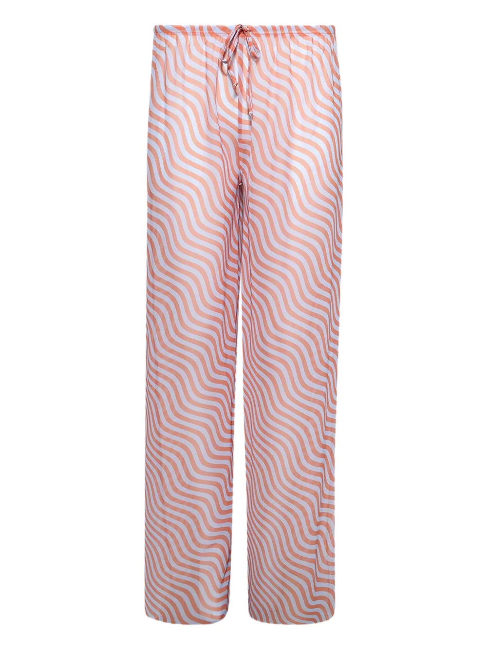 Bond-eye Riley wave-print drawstring trousers | Orange | Image 1