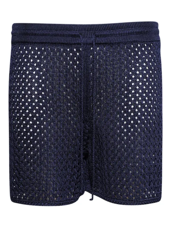 Calle Del Mar Open-knit Shorts in Blue