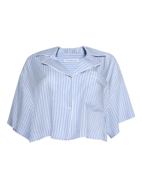 Alexander Wang striped short-sleeve shirt
