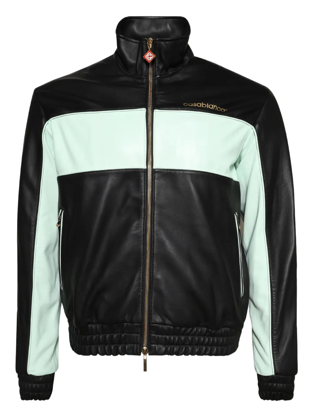 Casablanca panelled leather jacket | Black | Image 1