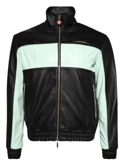 Casablanca panelled leather jacket