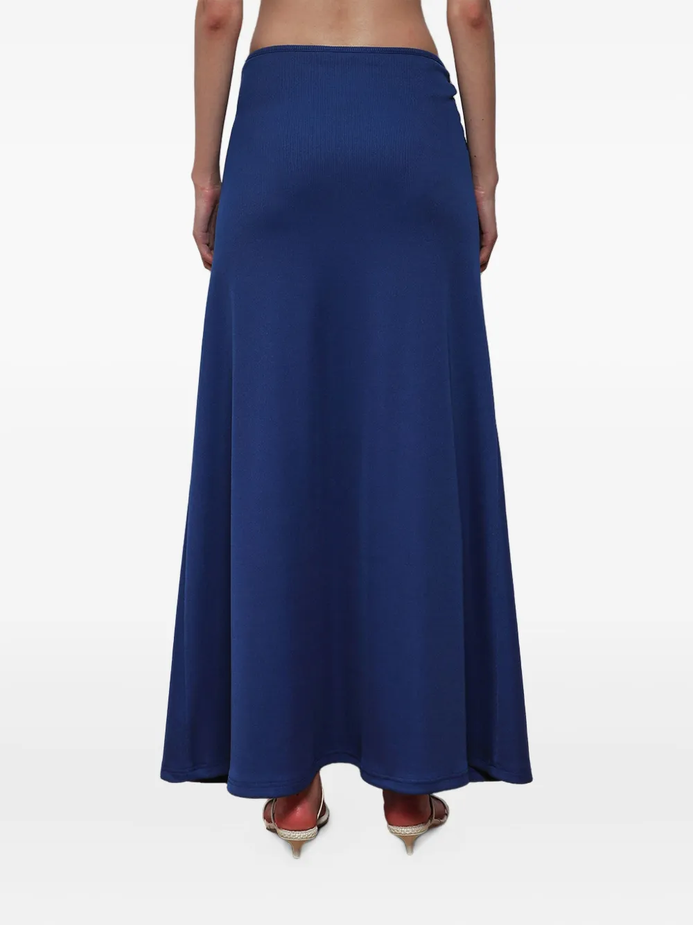 Christopher Esber Ruched Ring-detail Skirt In Blue