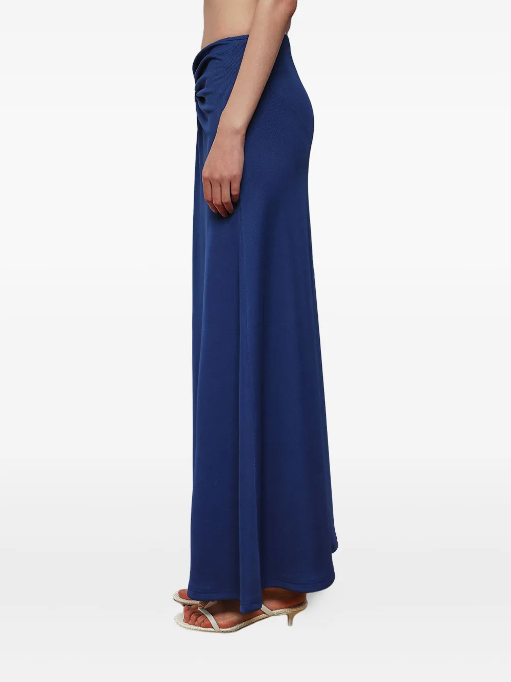 Christopher Esber Ruched Ring-detail Skirt In Blue