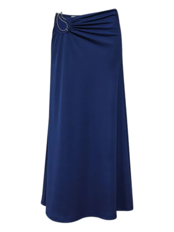 Christopher Esber Ruched Ring-detail Skirt in Blue