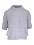 KHAITE Davin short-sleeve top - Grey