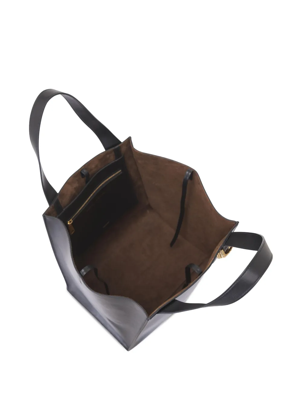 Dorothee Schumacher Leren shopper met dubbele gesp Zwart