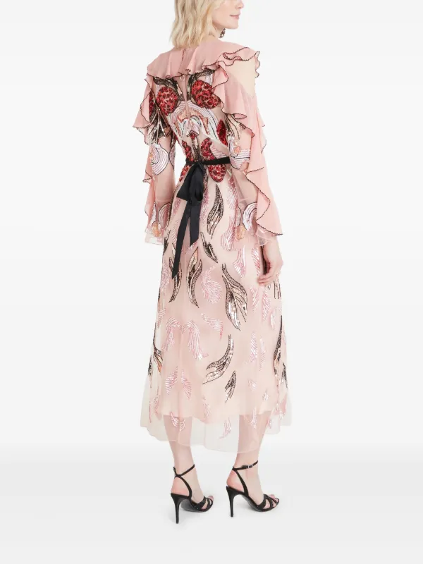 Temperley London Amaya Maxi Dress | Pink | FARFETCH GE