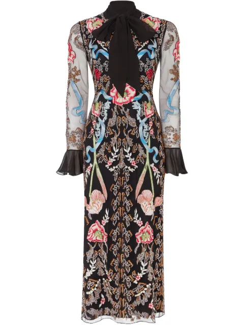 Temperley London Bilbao Tie midi dress