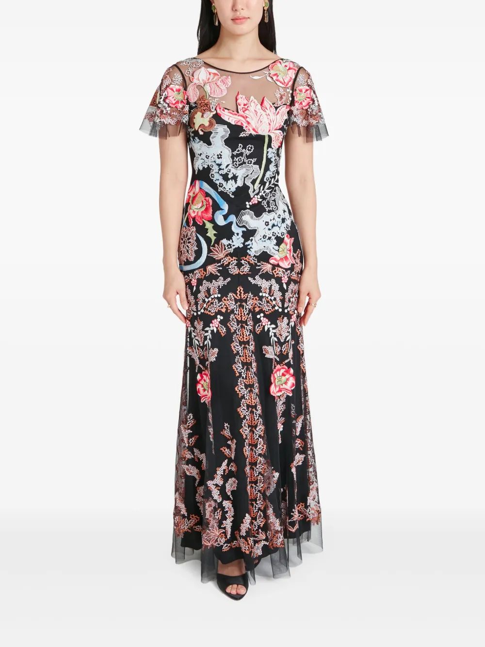 Temperley London Bilbao avondjurk - Zwart
