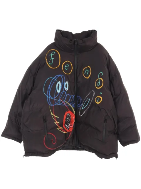 Fendi Pre-Owned chamarra con logo estampado 2010