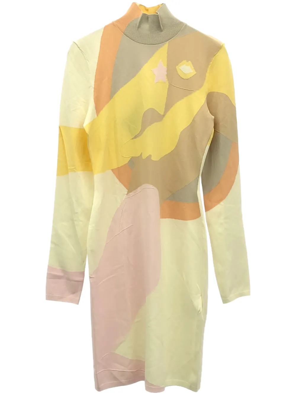 Fendi Pre-Owned 2010s patterned-intarsia mini dress | Yellow | Image 1