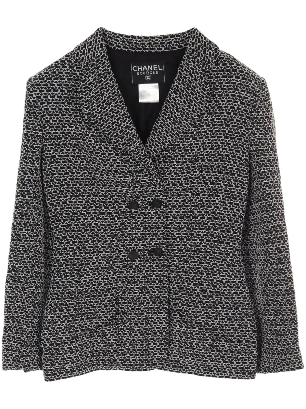 CHANEL Pre-Owned 1986-1988 patterned jacket | Black | Image 1
