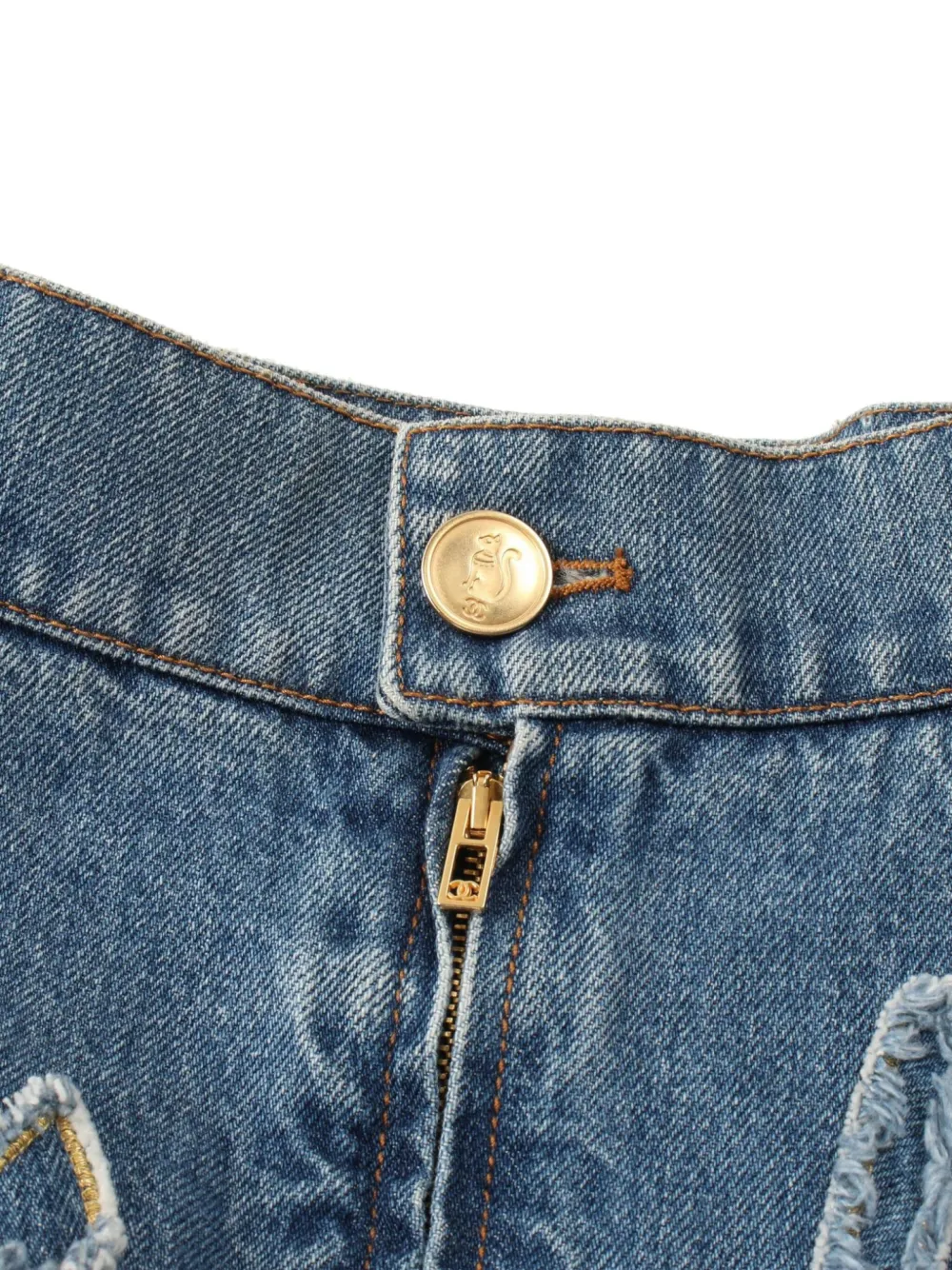 CHANEL Pre-Owned Gonna denim con design patchwork 1986-1988 | Image 6