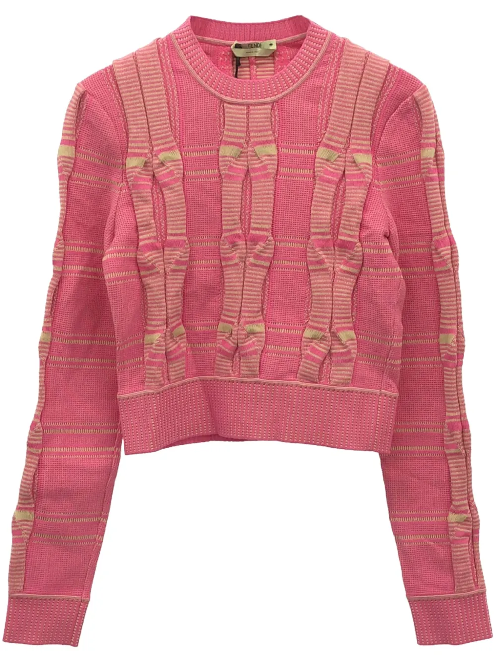 Fendi Pre-Owned 2010s checked jumper | Pink | Image 1