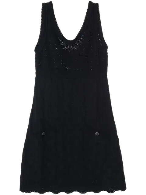 CHANEL Pre-Owned 1986-1988 Cocomark-button knitted mini dress