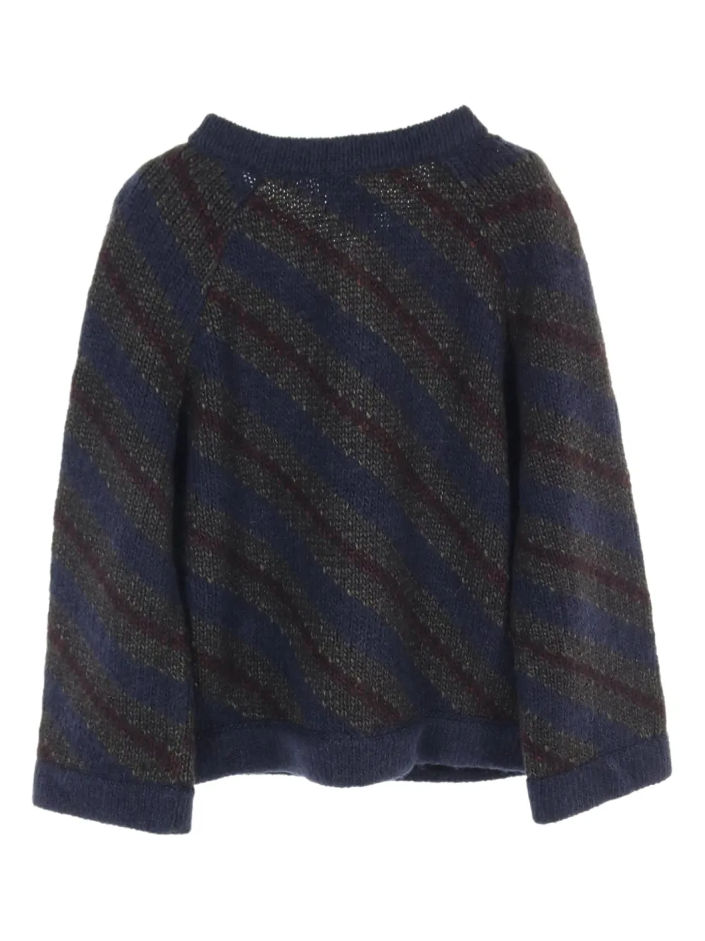 Pre-owned Chanel 1986-1988s Wool-blend Cardigan In Blue
