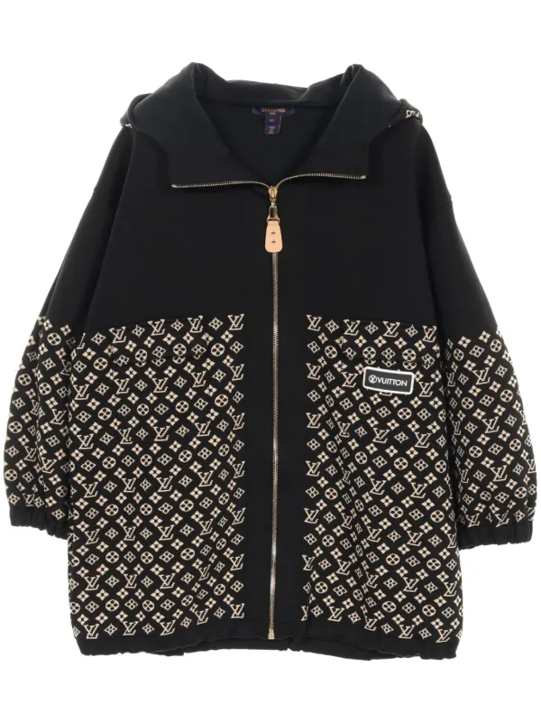 Louis Vuitton Pre-Owned 2010s Monogram zip-up Hoodie Black